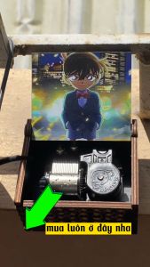 Hộp nhạc Sankyo mini gỗ vặn cót tự động cao cấp in hình quà tặng sinh nhật để bàn trang trí nhiều bài hát hay Zumishop