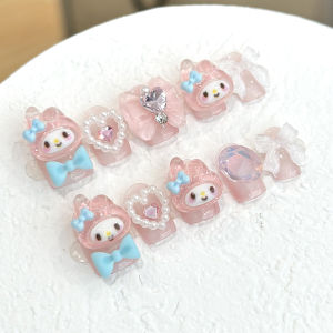 CHUBEISHI | Wearable Nail Stickers for Girls 2024 New Years Cute Hello Kitty Cartoon