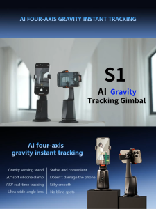 Desktop type Auto AI Face Tracking Gimbal Stabilizer Tripod Selfie Stick Phone Shooting Stand Remote 360° Rotating Phone Holder