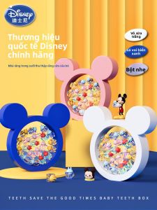 Disney Dentes Sữa Hộp Lưu Trữ Hộp Lưu Niệm Hộp Lưu Trữ Răng Sữa Cho Bé Gái Hộp Bảo Quản Lọ Đựng Lọ Đựng