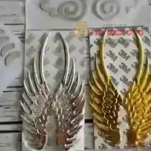Đôi cánh thiên thần 3D dán trang trí logo hãng ô tô bằng chất liệu hợp kim