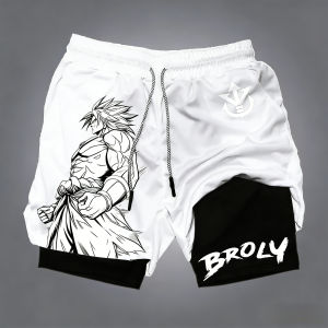 Bandai | Bandai Dragon Ball Goku Printed Double-layer Shorts Loose Mens and Womens Summer Sweat-wicking and Breathable Sports Shorts