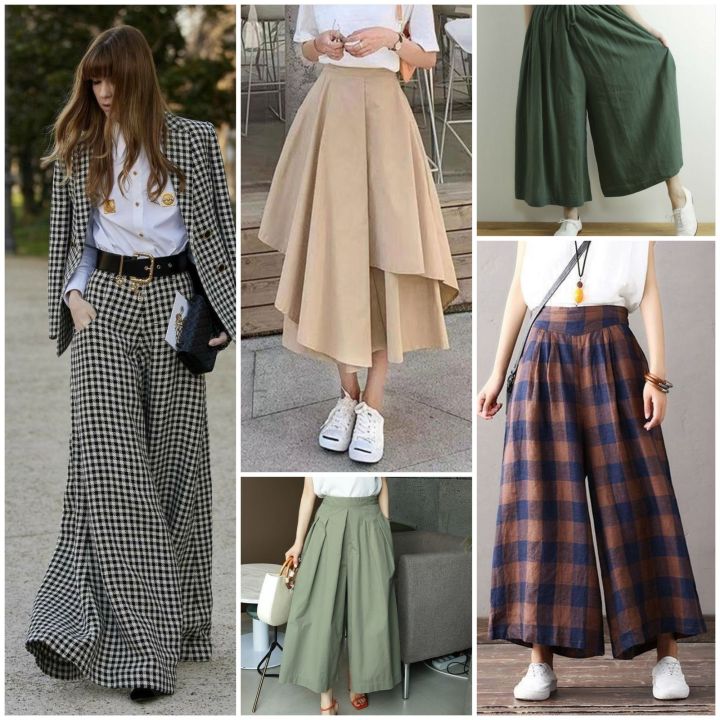 PL] Celana Kulot Palazzo Wide Leg Pants Panjang MIDI Pendek