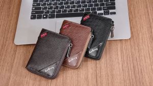 BAELLERRY D3050 Dompet Pria Lipat RFID Protect Bahan Kulit PU Leather Premium BAEOS