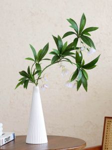 Bình Hoa Gốm Hiện Đại Đơn Giản Hoa Khô Hoa Nhựa Trang Trí Nhà Phòng Khách Tủ TV Cây Phong Cách Phong Thủy Bình Hoa Sứ Trắng