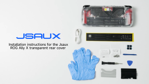 JSAUX ROG Ally X RGB Transparent Backplate Casing Clear Replacement Case for ASUS Gaming Handheld