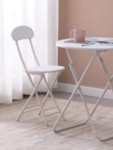 Installation-free simple folding table 60*60*74cm round table folding dining table