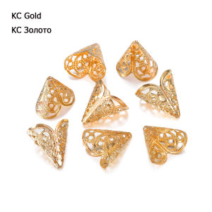 50pcs 16x16mm Cone Beads Caps Flower Torus Shape Bead Cap Necklace Bracelets Spacer Beads DIY Jewelry Finding Making Accessories