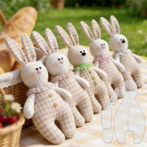 YOMDID 4pcs Bunny Sewing Templates DIY Rabbit-Shaped Quilting Templates Durable Transparent PET Templates Patchwork Tools