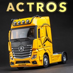 1:36 Mercedes-Benz ACTROS Simulation Alloy Truck Head Model with Sound Light Children Boy Diecast Toy car Gift Collection C209