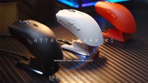 ATTACK SHARK X1 Wireless Gaming Mouse with RGB Charging Dock PAW3395 PRO Sensor 40K DPI Tri-Mode