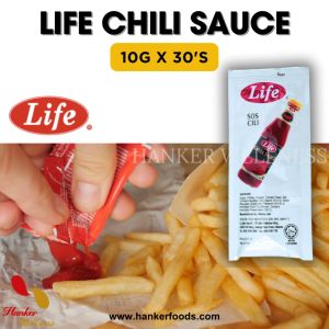 LIFE Chili & Tomato Sauce Sachets | Sos Cili & Sos Tomato | 30 Packets | 辣椒酱番茄酱小包