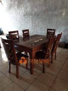 (WAJIB BACA DESKRIPSI) KURSI MAKAN KAYU TREMBESI FINISHING MEJA RUANG DEKORASI CAFE RESORT VILA KOPI MEWAH MURAH TATANING FURNITURES JEPARA