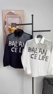 (NEW) Áo Sơ Mi Nam Tay Dài Phối Màu Loang Họa Tiết Chữ 3D Cực Hot 2024