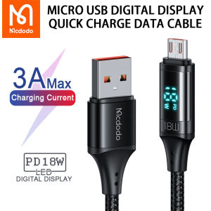 Mcdodo Cáp thiết bị sạc nhanh micro 3A USB cho Xiaomi Huawei Vivo điện thoại Android Sạc màn hình hiển thị kỹ thuật số dây truyền dữ liệu