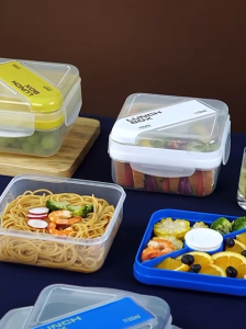 Lunch Box Salad Box 1100ml Leakproof Compartment Lunch Box with Built-in Cutlery