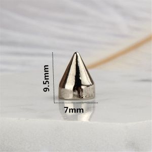 Bullet Alloy Series Sharp Nail DIY Rivet Silver Plated Accessories Material DIY Willow Rock Metallic Tack