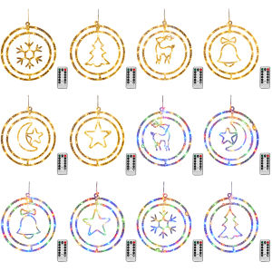 Giáng sinh cửa sổ đèn Led điều khiển từ xa Rèm Đèn dây cổ tích trang trí Giáng sinh đèn vòng đồ trang trí vườn
