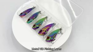 Mồi Câu Cá ShareShark Metal VIB Blade Bait Dành Cho Cá Bass Cá Walleye Cá Trout - Mồi Cứng Dạng Thìa Nước Ngọt Nước Mặn - Bộ Mồi Câu ShareShark