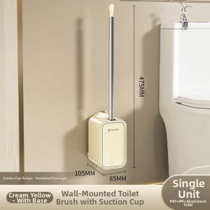 Suction-Mounted Thorough-Clean Toilet Brush Kit