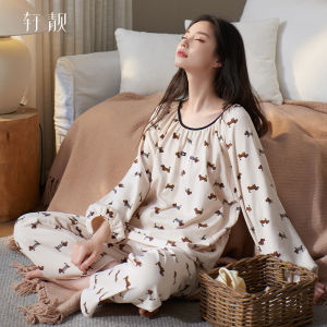 Soft Cotton Long Sleeve Round Neck Pajama Set