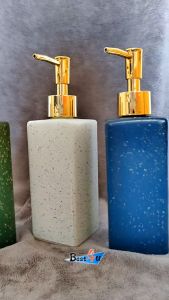 BEST4U 350ml Luxury Ceramic Soap Dispenser | Hand Soap Bottle | Shampoo Dispenser | Toiletries & Accessories