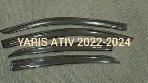 คิ้วกันสาดประตู กันสาด คิ้วกันสาด คิ้ว ดำทึบ โตโยต้า ยารีส เอทีฟ Toyota Yaris Ativ 2022 2023 2024 ใส่ร่วมกันได้ A