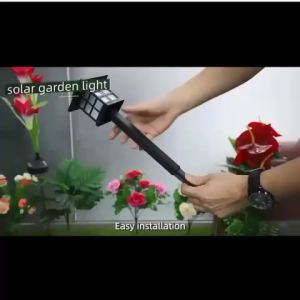 Jonluian 2Pcs Solar Solar Light Powered LED Light Outdoor Rain-proof Walkway Yard Garden Lamp