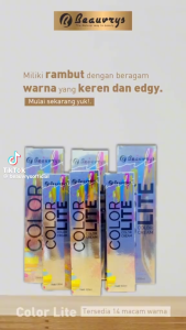 BEAUVRYS Color lite 100ml Cat Rambut Krim Pewarna Gocolor Sepuh Hair Warna Penutup Uban