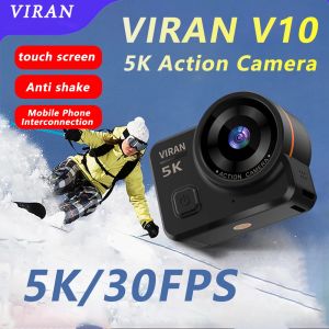 VIRAN V10 5K Action Camera Electronic Image Stabilization 2.0" Touch LCD 4K Waterproof Action Camera Dashcam Motion Detection