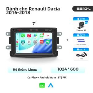 Đầu Phát Đa Phương Tiện Ô Tô MEKEDE 7 Inch Double DIN Hỗ Trợ Linux Carplay Android AUTO Dành Cho Renault Dacia Captur Duster Màn Hình Cảm Ứng Radio