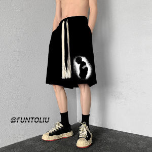 Loose Basketball Shorts for Men Summer Trendy Hip Hop Casual Five-Quarter Running Sports Pants Breathable Cotton Roman Cloth