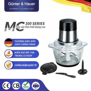 Giao hàng + bảo hành trong nước】Günter & Hauer Máy Xây Thịt Điện 4 trong 1 Máy Xây Thịt Đa Năng 500W 20L + Lưỡi Dao Inox Không Rỉ MC300