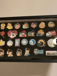 Magnetic Metal Badge Storage Box Fridge Magnet Organizer Display Frame Protective Cover Iron Display Stand Board Home Organizer