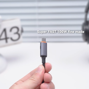 Essager 100W/5A Type To Type Digital Display Shows That The Fast Charging Data Cable with LED light