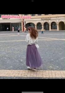 KIM กระโปรงฟรุ้งฟริ้งสีไม่ครบ 26-40นิ้ว ยาวยางยืด 26-40นิ้ว ยาวพิเศษ 26-40นิ้ว ยาวพิเศษ