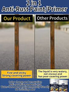 【50 years without rust】2 in 1 Anti Rust Paint for Metal primer paint for metal Imported quick dry Rust Converter Remover Convert Rust Into A Protective Layer To Prevent Rust And Mildew Waterproof Metal Paint Home Outdoor Coating Refurbishing