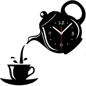 Acrylic Creative Teapot Shaped Wall Clock