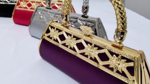 Tas Pesta Diamond Party Clutch Wanita Farnell Import Mewah Elegan 2586