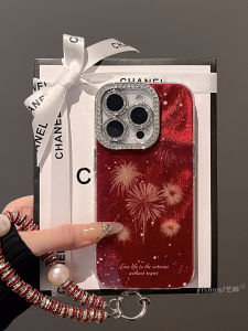 เคสโทรศัพท์ซิลิโคน Apple 16ProMax ปีใหม่ 17pro 14plus 13พร้อมสร้อยข้อมือ 15 ความรู้สึกหรูหรา 12pm ป้องกัน