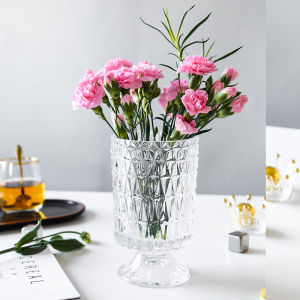 Handicrafts home pendulum ins ornaments thickened transparent crystal stilt glass vase table top vase flower arrangement device