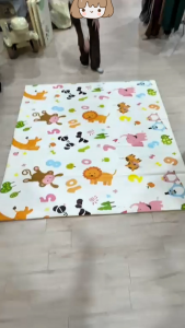 SOKANO Playmat 02 Anti Slip Baby Foldable Double Sided Cartoon MatWaterproof Children Crawling Learning Play Pad Tikar Kanak-Kanak (180 x 100x 1cm) (Free Carrying Bag)