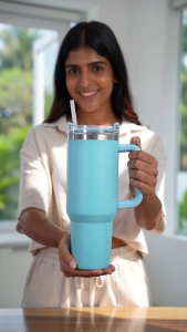 ROSTA (40oz)1200ML Tumbler With Straw Covers Cup w/Lid Insulated Stainless Steel Bottle