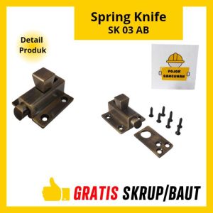 GRENDEL SPRING KNIFE KODOK CANTOLAN SELOT PENGAMAN OVERPAL TEBAL GEMBOK PINTU RUMAH