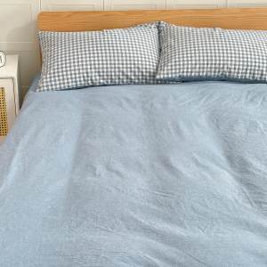 Kiss Dear | Washed Cotton Heavy Duty Bed Sheet and Pillowcase Set