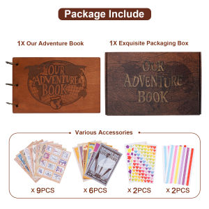 60 Page Photo Album Scrapbook Our Adventure Book DIY Handmade Retro Kraft Album Book Travel Anniversary Wedding Mothers Day Gift