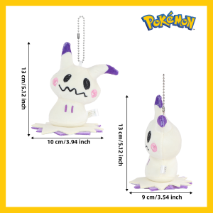 Bandai | Mimikyu Eevee Plush Keychain Mimikyu Cos Eeveelution Vaporeon Glaceon Umbreon Pendant For Fan Collectible Sylveon Gifts Decor