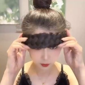 2023 New Wide-brimmed Wig Braid Headband Fishbone Braid Widened Wig Hairband Thickened Wide Braid Twist Headband Wig