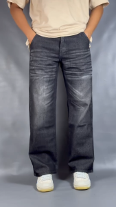 YSNGHT - Celana Baggy Gombrang Skena Pria Dewasa  Panjang Jeans Denim Simple