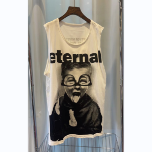 plus Size Mens Cotton Vest Summer Sporty Sleeveless Top Trendy Backless T-Shirt Breathable Moisture-Wicking round Neck Sweat Vest